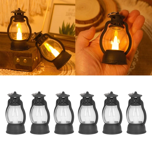 Vintage Lantern 9 X 6cm Home Furnishings Pack Of 6 Battery Powered Party