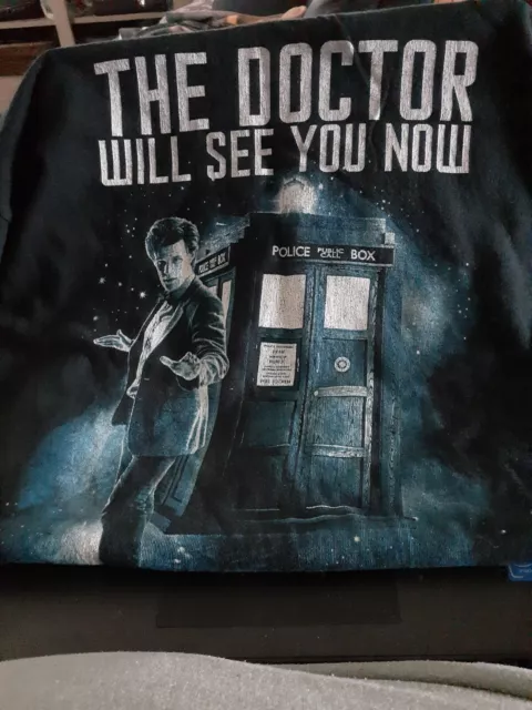 Dr Who The Doctor Will See You Now Black T-shirt