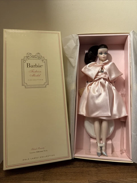 barbie fashion model collection blush & gold cocktail dress Gold dress for Barbie dolls Cocktail dress – The Doll Tailor main image 0