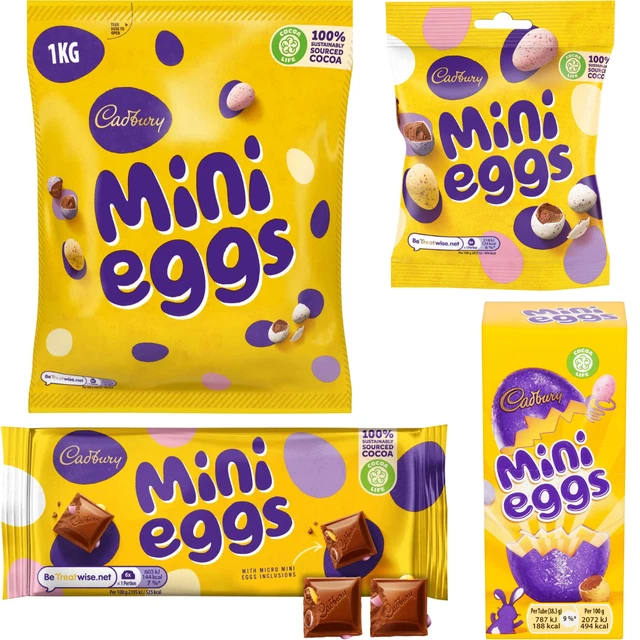 CADBURY DAIRY MILK Chocolate Mini Eggs Easter 1kg Bag. Easter Egg Hunt