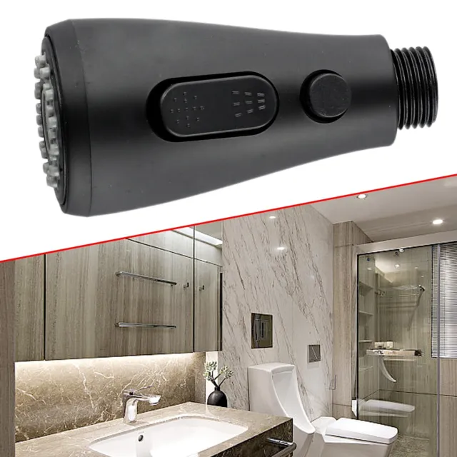 Pull Out Spray Shower Head Setting Kitchen Spare Replacement Tap Sprayer Black