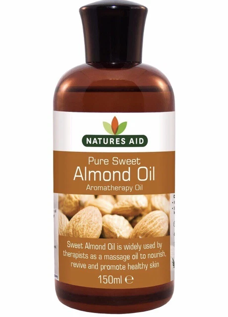 Natures Aid Pure Sweet Almond Oil Aromatherapy Oil 150ml Nourishes Healthy Skin