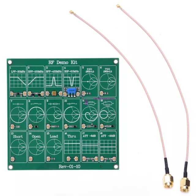 RF Demo Kit NanoVNA Radio Frequency Test PCB Board Filter Attenuator for VNA F