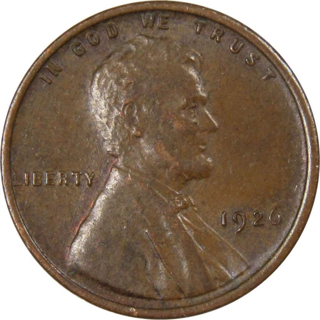 1926 Lincoln Wheat Cent AU About Uncirculated Bronze Penny 1c Coin Collectible