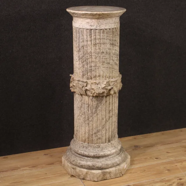 Grande colonna in alabastro scultura base XX secolo 900 mobile scolpito