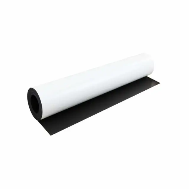 Magflex® Doble Hoja Magnética Flexible De 620 Mm De Ancho, Blanco Brillante, 10m
