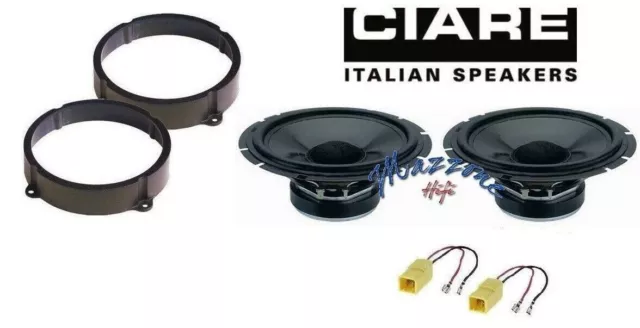 Ciare CW170Z Set 2 Lautsprecher Alfa Romeo Fiat Lancia Mänlich/Halterungen Vo /