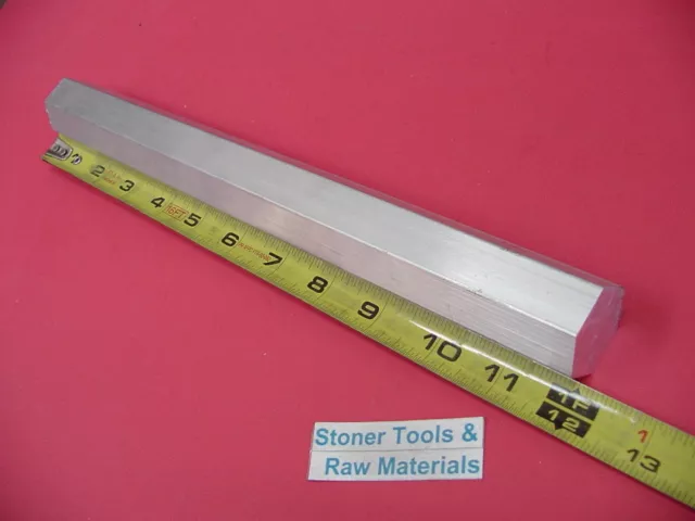 HEX 1-1/8" ALUMINUM 6061 HEX BAR 12" long T6511 1.125" SOLID LATHE STOCK