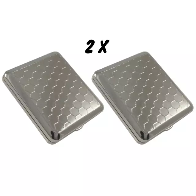 Zigarettenetui Metall Classic 18er Box Zigarettendose Silber Cigarette case  box - KENAI