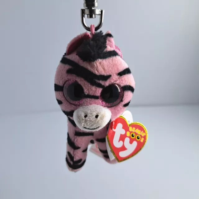 TY Beanie Boo - Zoey the Zebra Pink and Black 10 Tall Plush Stuffed Animal