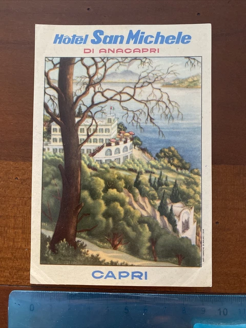 etichetta albergo valigia luggage label Italia HOTEL S. MICHELE ANACAPRI CAPRI