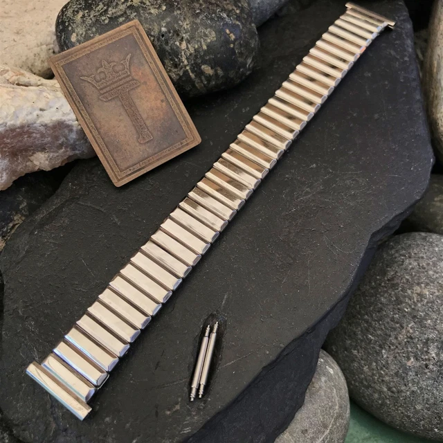 rare Kreisler USA 14k White Gold-Filled nos 1950s Vintage Watch Band rare Kreisler USA 14k White Gold-Filled nos 1950s Vintage Watch Band