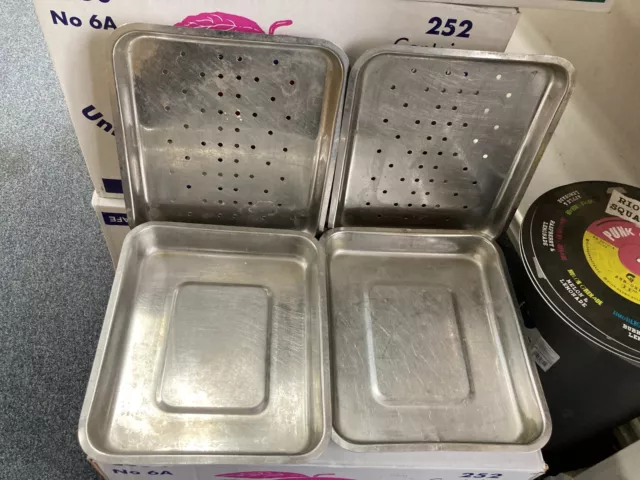 Job Lot Stainless Steel Roasting Dishes X 7 Used For Catering Cooking