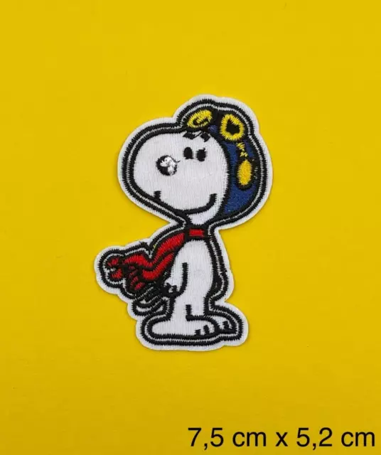 Bügelbild, Patch, Aufnäher, Aufbügler, Applikation  für SNOOPY*  Fans Rennfahrer