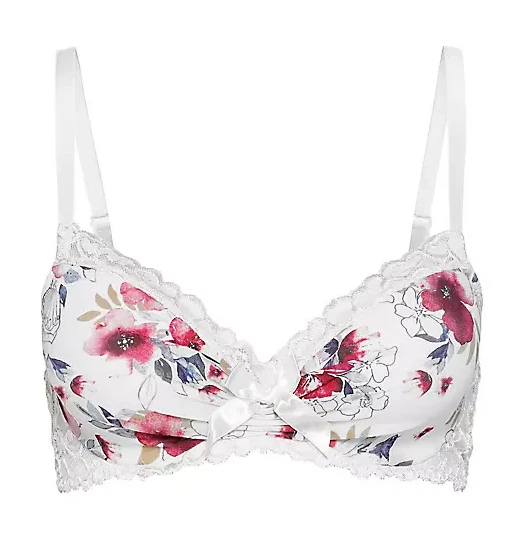 Damen Schalen BH mit romantischem Blumendruck mit Bügel Mehrfarbig Neu