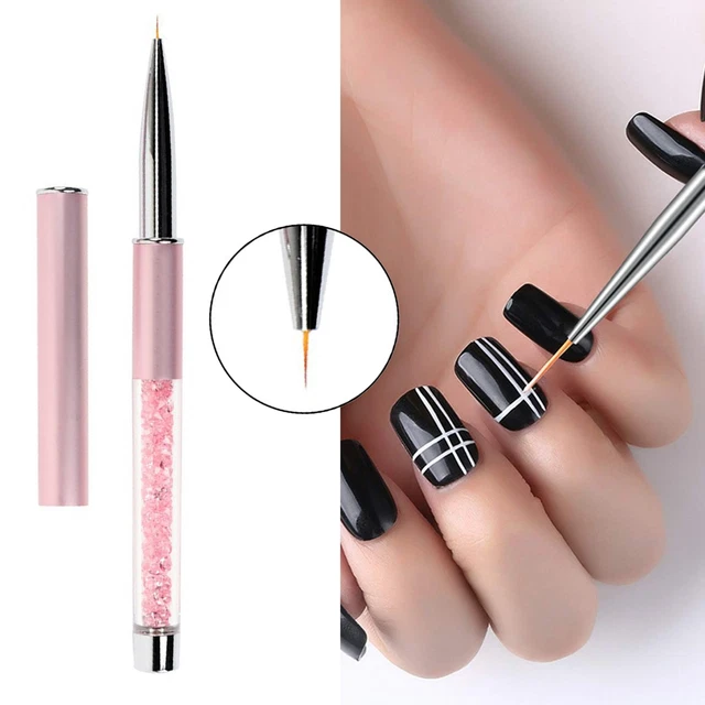Pluma delineador de uñas colores suaves mezcla cepillo suave delgado color gel dibujo hágalo usted mismo 3