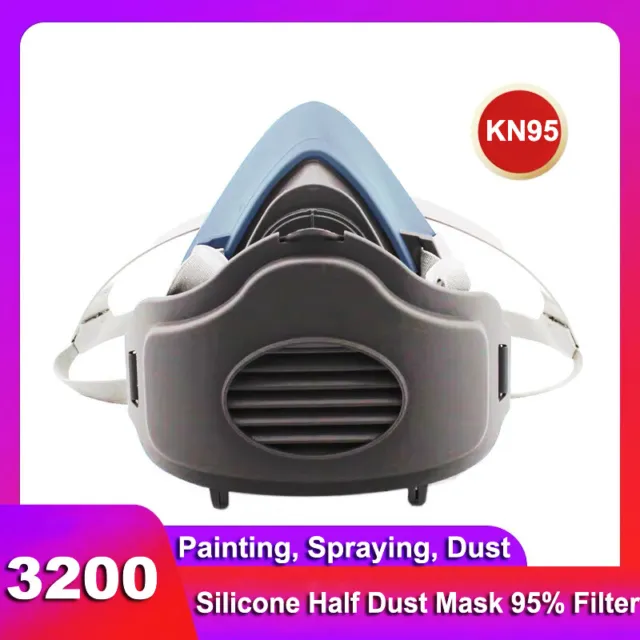 3200 Half Face Gas Mask Painting Spraying Working Protect Facepiece Respirator