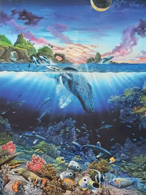 Robert Lyn Nelson Tres Worlds" Mano Firmado Litografía Eeuu Marina Reef Artista