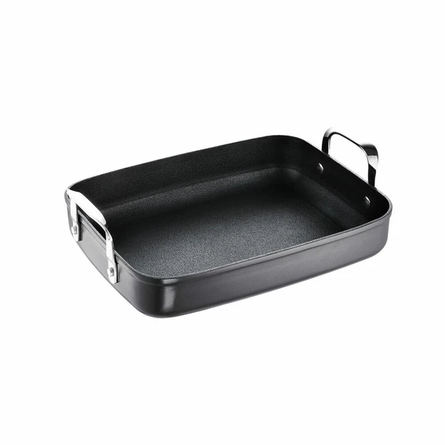 Schulte-Ufer Bratreine Globus i, Vierkant Bräter, Aluminium, Schwarz, 33 x 24 cm