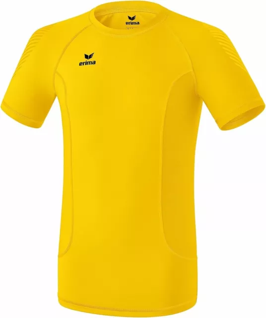 Erima bambini elementare t-shirt sportiva calcio camicia a maniche corte, giallo, 128