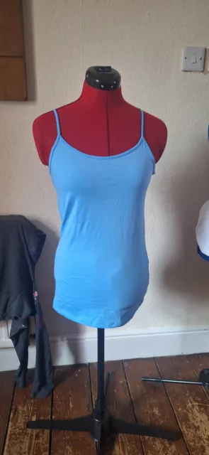 Ladies Size 12 blue vest top