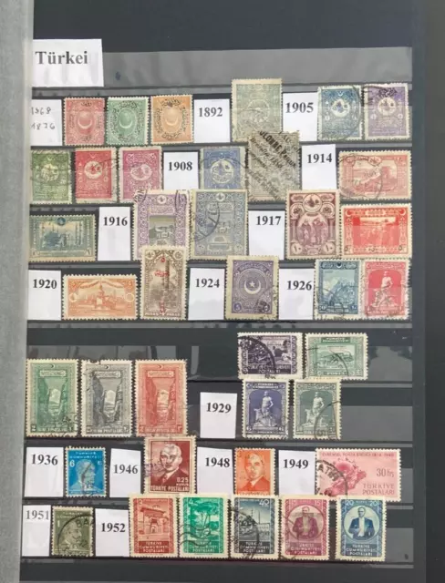 Türkei Briefmarken Sammlung, GUT, Turkey stamp collection, GOOD