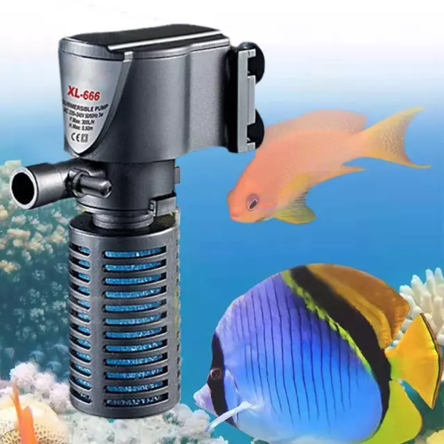 Aquarium Internal Submersible Fish Tank Spray Bar Filtration C0F3 Pump L1F0