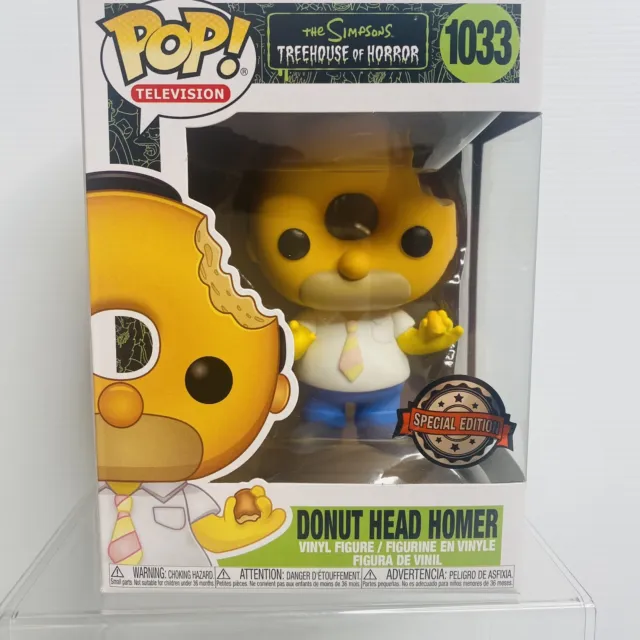 Donut Head Homer Pop Television The Simpsons Treehouse Horror Vinyl Figure #1033