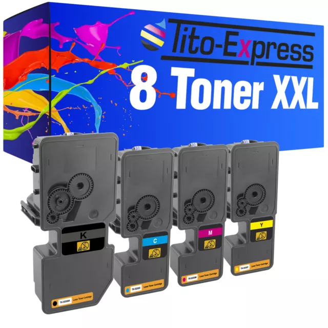 Laser Toner 8er Set PlatinumSerie für Kyocera TK-150 TK-510 TK-520 TK-5230 TK-52