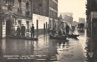 Cpa 94 Alfortville 1920 Inondations Rue De Marne