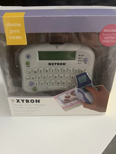 Xyron Design Disc Maker For Xyron Design Runner With Built In Font New in Box!!