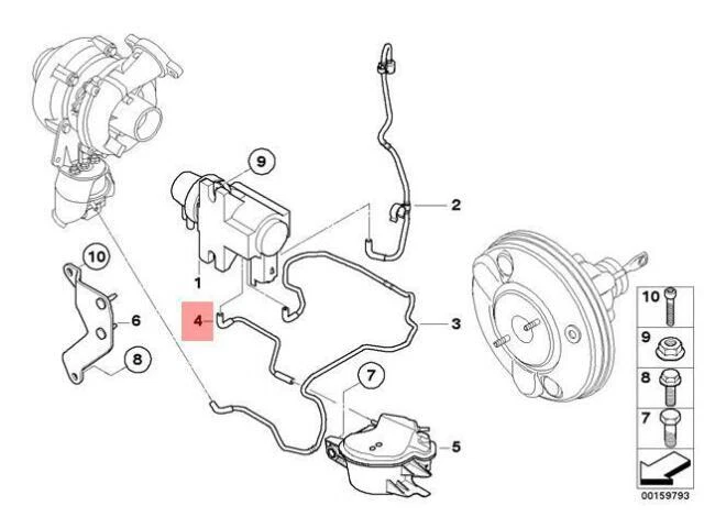 GENUINE OE BMW R55 R56 Clubman Turbocharger Vacuum Control Pipe