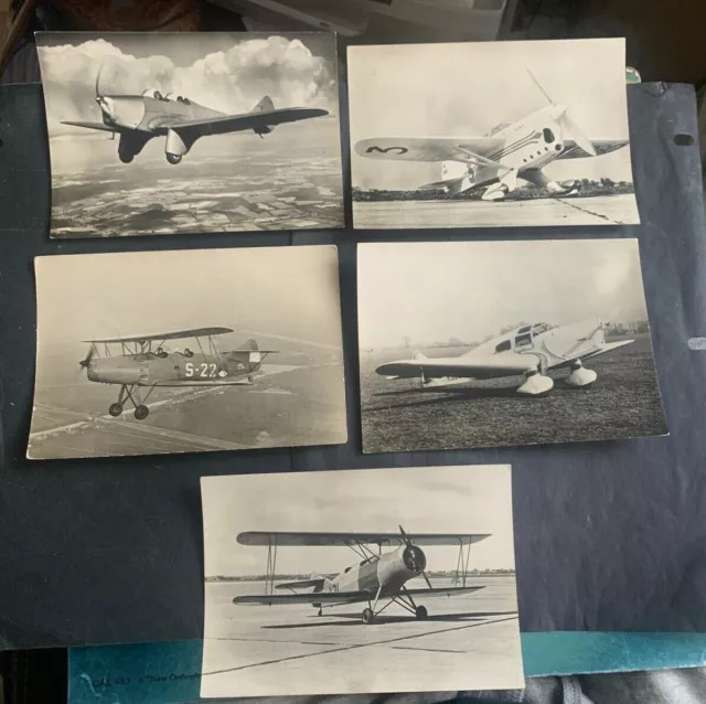 LOT x5 AIRPLANE RPPC NETHERLANDS / GERMANY FOKKER ! EARLY PHOTO AVIATION L@@K !!