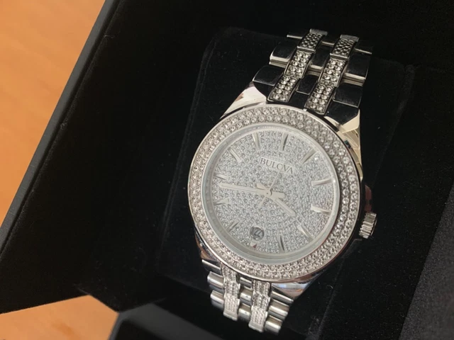 BULOVA MEN S 96B235 Swarovski Crystal Stainless Steel Watch EUR 350 00 PicClick IT