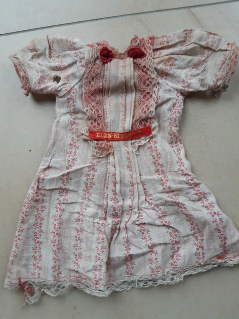 Robe Ancienne Pour Poupée Jumeau – Authentique Pièce De Collection