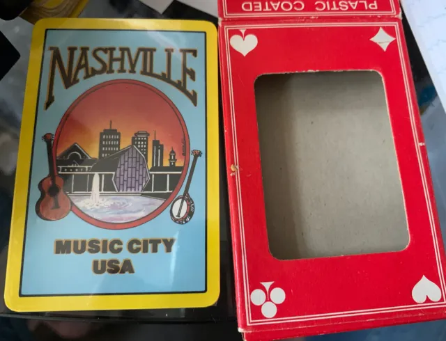 vintage Nashville Music City Souvenir Playing Cards made in British Hong Kong