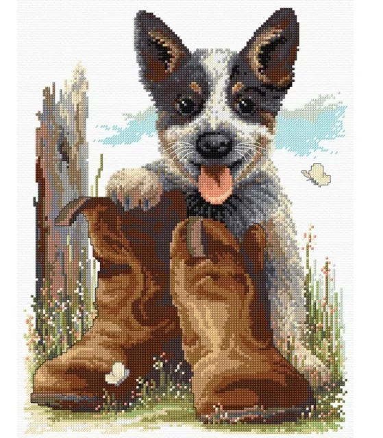 Country Threads Semco - Bluey's Boots - Australian Counted Cross Stitch Kit