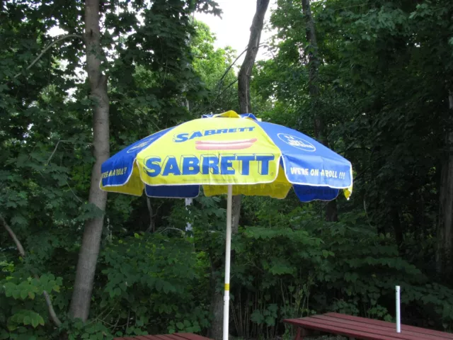 Sabrett Hot Dog Vending Umbrella 6 Foot Umbrella New In Box