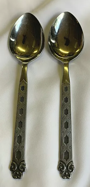 Mid Century Oneida 2 pc Serving Spoon Set San Francisco Pattern