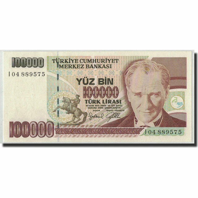 [#313458] Banknote, Turkey, 100,000 Lira, 1970, 1970-01-14, KM:206, UNC(65-70)