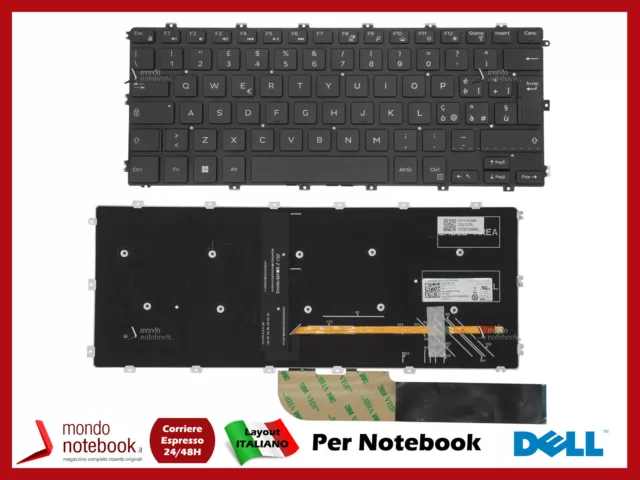 Clavier Ordinateur Portable Dell Inspiron 5580 5582 5585 7386 7580 7586 Italien