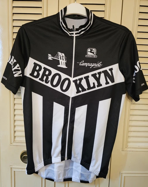 Giordana Cycling Jersey Brooklyn Campagnolo Size L Black/White Made In Italy Giordana Cycling Jersey Brooklyn Campagnolo Size L Black/White Made In Italy