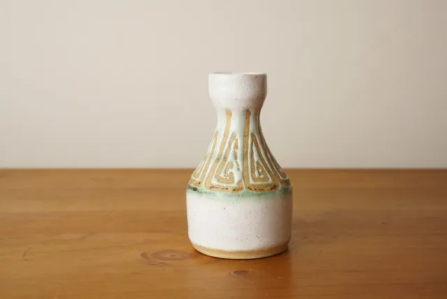 Small Studio Pottery Bud Vase, believed to be by Plwmp Pottery Wales