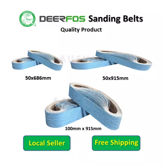 Deerfos 50x686mm 50x915mm 100x915mm Zirconia Linishing File Sanding Belts Metal