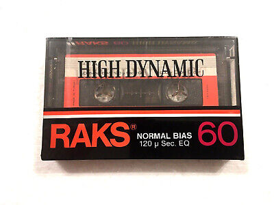 RAKS 60 vintage audio cassette blank tape sealed Made in Turkey Type I