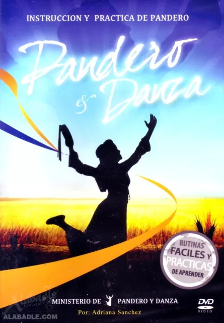 4 DVDs de Instruccion de Pandero y Danza Cristiana, Cintas y Banderas Alabanza 2