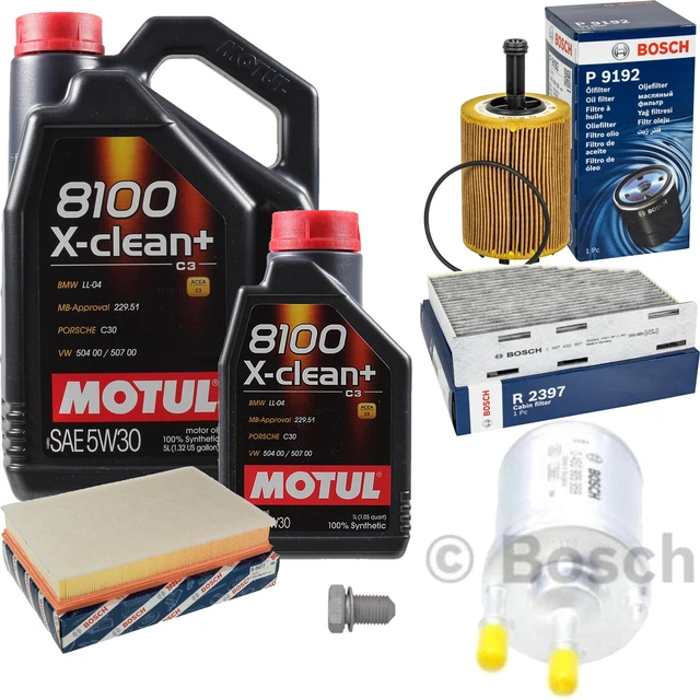 MAHLE Inspektionspaket 5 L Motul 8100 X-clean+ 5W-30 Für VW