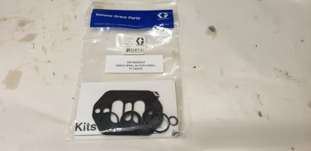 Graco 24A535 Air Valve Seal Kit.  NEW SEALED BAG.  lot#2