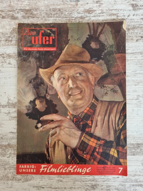 DIE FARB ILLUSTRIERTE DAS UFER /Erstes Aprilheft 1951  Zeitschrift /Nostalgie