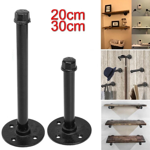 Retro Shelf Brackets Shelves Bookshelf Wall Mount Rack Storage Industrial Blacke